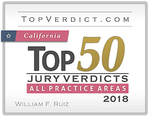 California Top 50 Jury Verdicts Recognizes William Ruiz for 2018